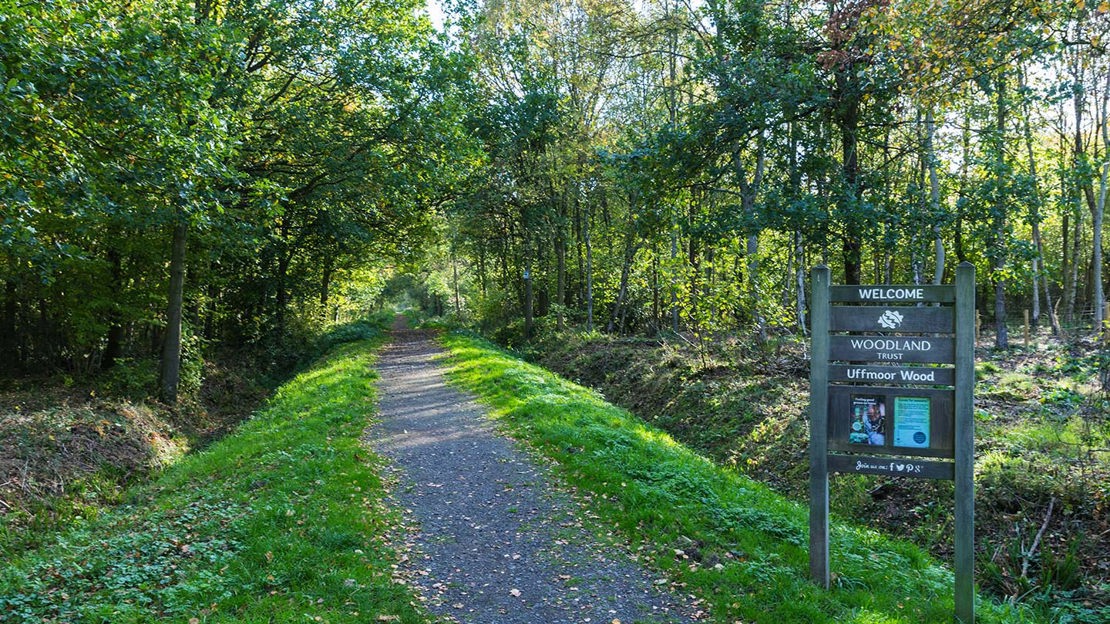 Welcome to Uffmoor Wood Woodland Trust sign