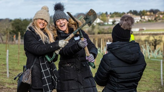 Tree planting with Woodland Trust
