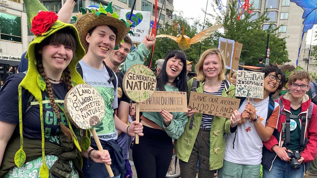 Youth council at Restore Nature Now march