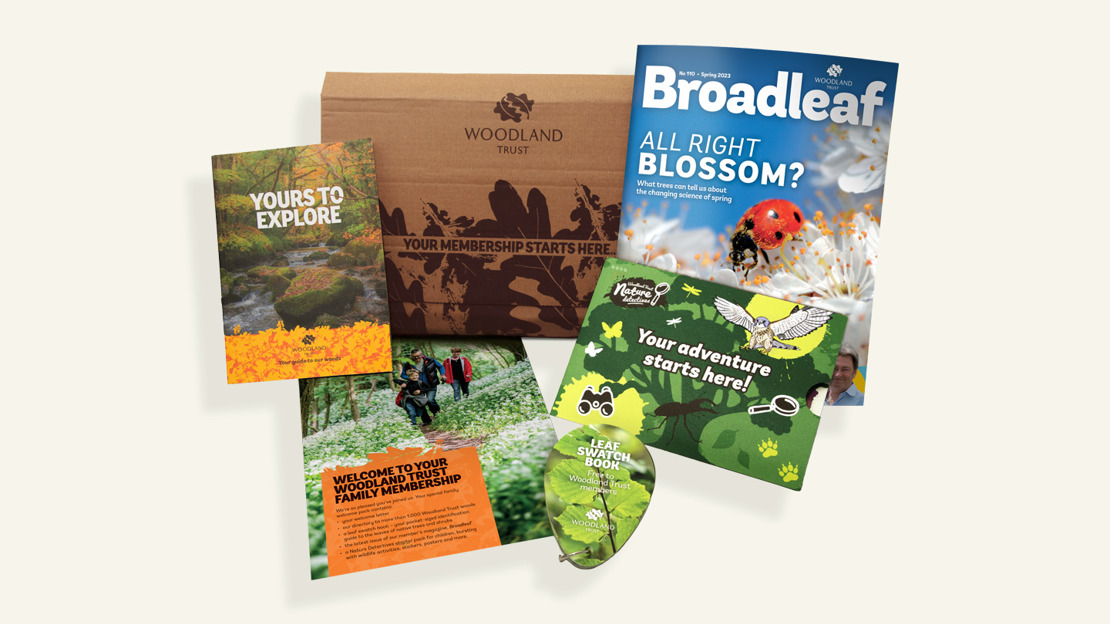 Woodland Trust family membership welcome pack