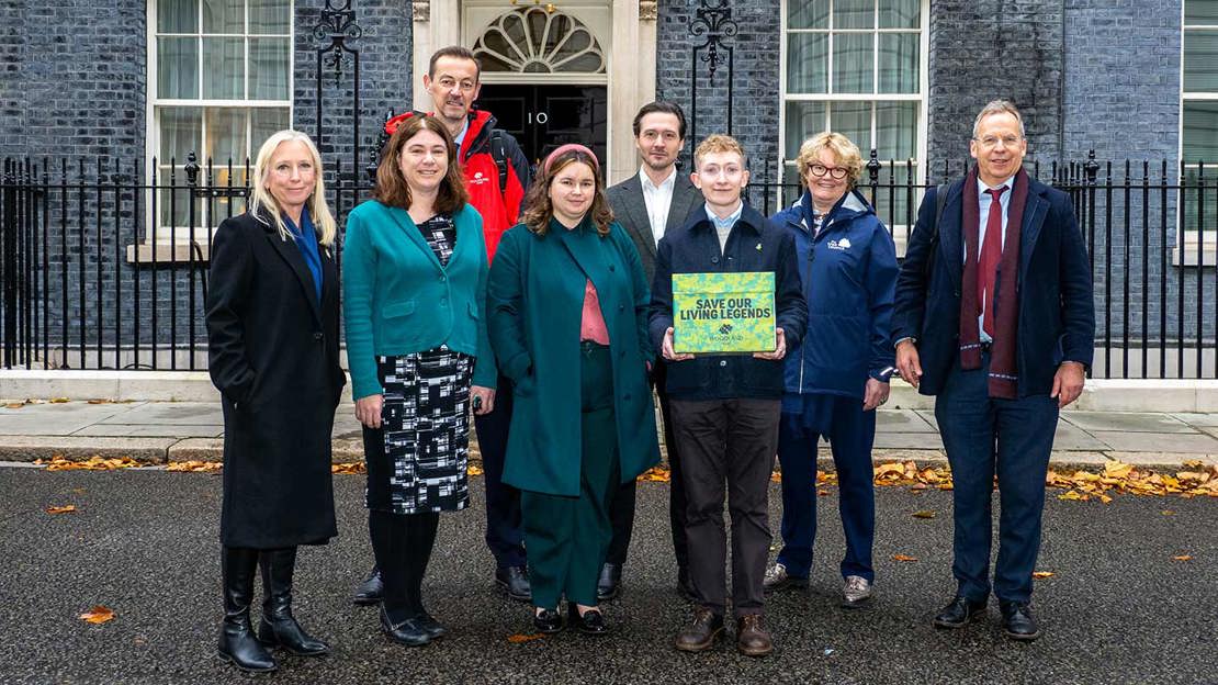 Living Legends Campaign Hand In at 10 Downing Street
